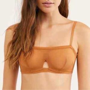 We are HAH Free People wired bra NWT brown sugar